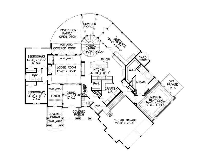 Traditional House Plan First Floor - 056D-0090 - Shop House Plans and More