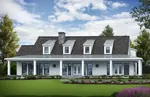 Ranch House Plan Front of House 056D-0092