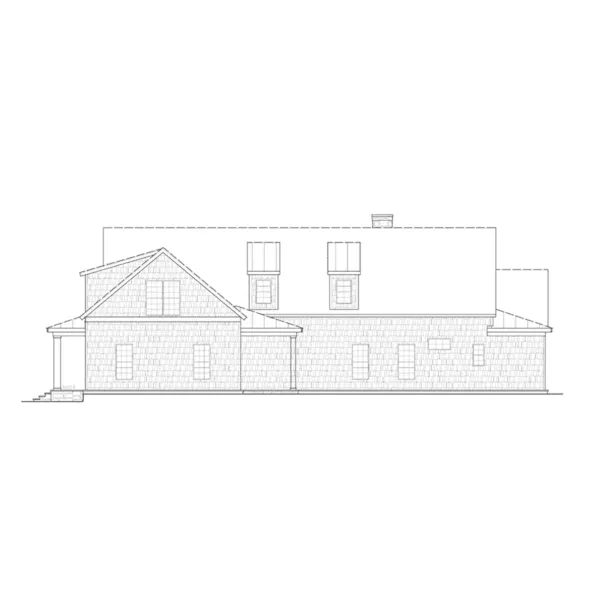 Modern Farmhouse Plan Rear Elevation - Hobson Lane Modern Farmhouse 056D-0092 - Shop House Plans and More