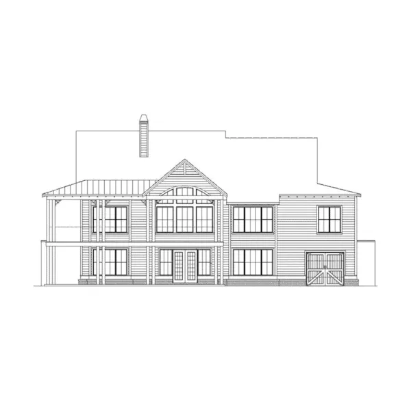 Ranch House Plan Rear Elevation - Wylie Park Country Home 056D-0093 - Shop House Plans and More