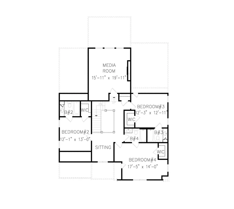 English Cottage House Plan Second Floor - 056D-0094 - Shop House Plans and More