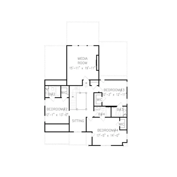 Tudor House Plan Second Floor - Kessner European Home 056D-0094 - Shop House Plans and More