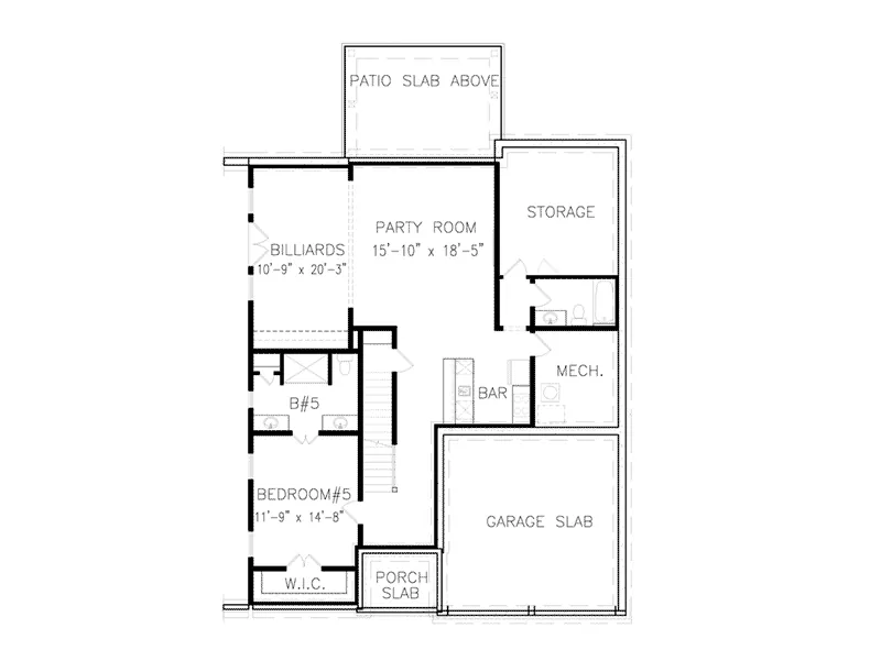 European House Plan Lower Level Floor - 056D-0094 - Shop House Plans and More