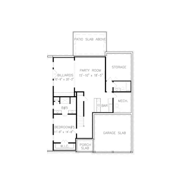 Tudor House Plan Lower Level Floor - Kessner European Home 056D-0094 - Shop House Plans and More