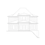 Tudor House Plan Rear Elevation - Kessner European Home 056D-0094 - Shop House Plans and More