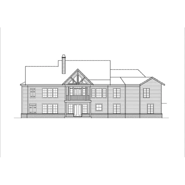 Country House Plan Rear Elevation - Kentucky Bend Modern Farmhouse 056D-0095 - Shop House Plans and More