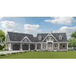 Shingle House Plan Front of Home - Simpson Lake Craftsman Home 056D-0097 - Shop House Plans and More