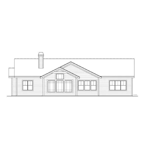 Ranch House Plan Rear Elevation - Cayden Modern Farmhouse 056D-0104 - Shop House Plans and More