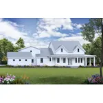 Farmhouse Plan Front of Home - Sawyers Cove Modern Farmhouse 056D-0107 - Shop House Plans and More