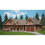 Arts & Crafts House Plan Front of Home - Tennyson Mill European Home 056D-0109 - Shop House Plans and More