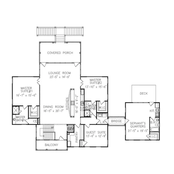 Beach & Coastal House Plan First Floor - Carnation Southern Home 056D-0116 - Shop House Plans and More