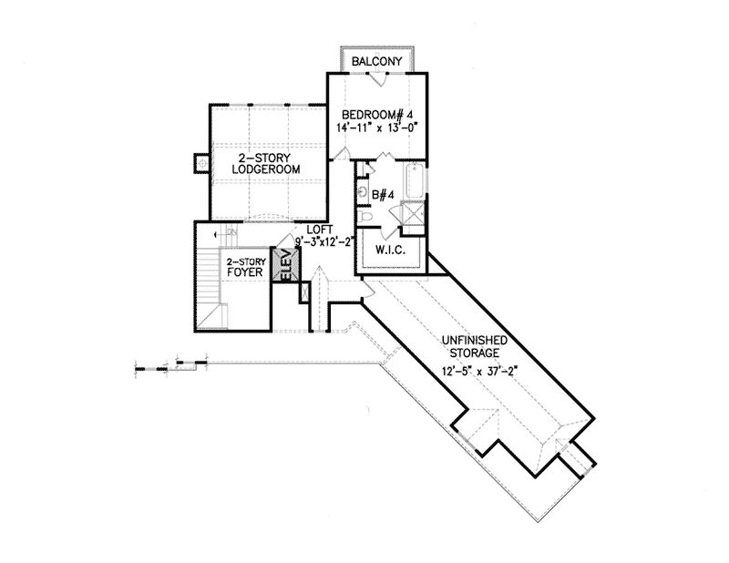 Arts & Crafts House Plan Second Floor - 056D-0118 - Shop House Plans and More