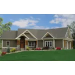 Rustic House Plan Front of Home - Conover Hill Rustic Home 056D-0120 - Shop House Plans and More