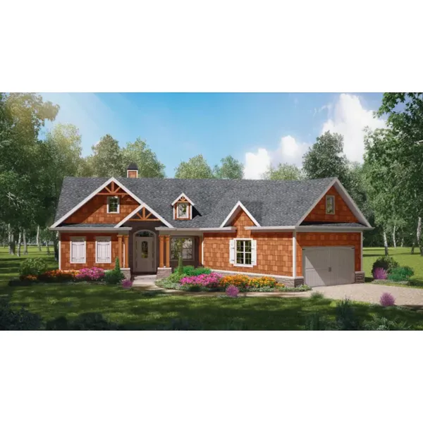 Country House Plan Front of Home - Hobbs Landing Country Home 056D-0122 - Shop House Plans and More