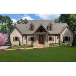 Traditional House Plan Front of Home - Kenworth Bay Rustic Home 056D-0124 - Shop House Plans and More