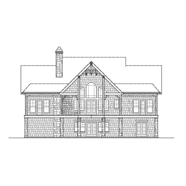 Traditional House Plan Rear Elevation - Kenworth Bay Rustic Home 056D-0124 - Shop House Plans and More