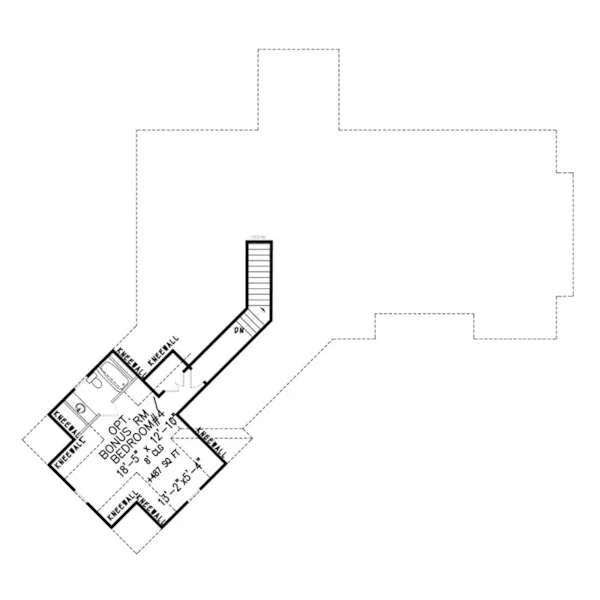 Craftsman House Plan Second Floor - Painter Hill Craftsman Home 056D-0127 - Shop House Plans and More