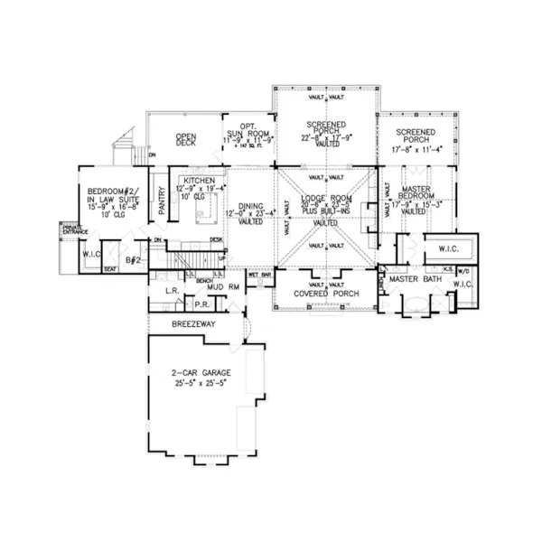 Modern Farmhouse Plan First Floor - Long Lake Modern Farmhouse 056D-0128 - Shop House Plans and More