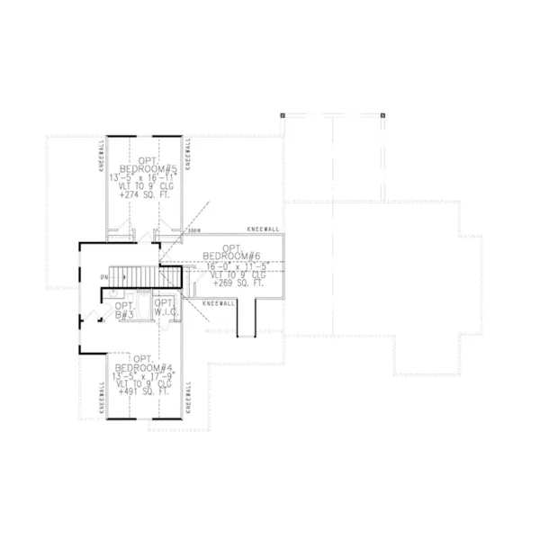 Ranch House Plan Second Floor - Toppell Modern Farmhouse 056D-0130 - Shop House Plans and More