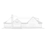 Ranch House Plan Rear Elevation - Toppell Modern Farmhouse 056D-0130 - Shop House Plans and More