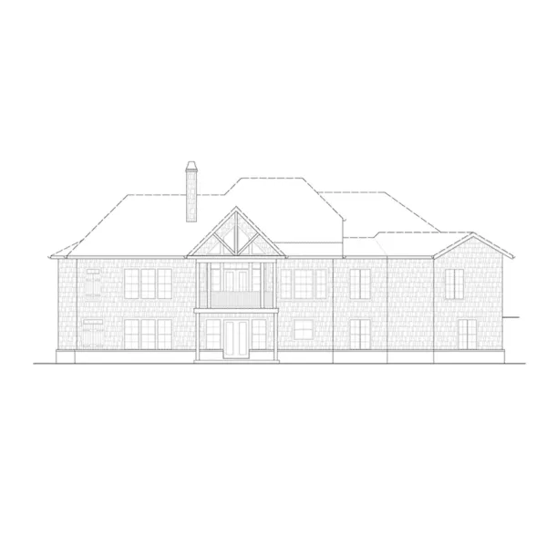 Rear Elevation - Ellis Lane Craftsman Home 056D-0133 - Search House Plans and More