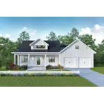 Florida House Plan Front of Home - Bay View Modern Farmhouse 056D-0137 - Shop House Plans and More