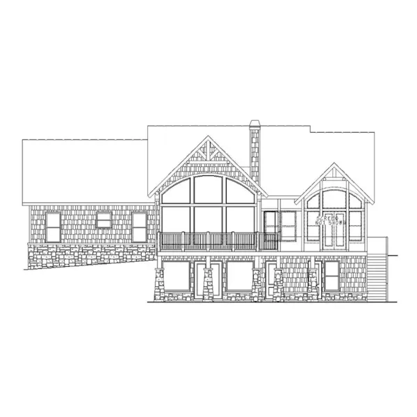 Mountain House Plan Rear Elevation - 056D-0141 - Shop House Plans and More