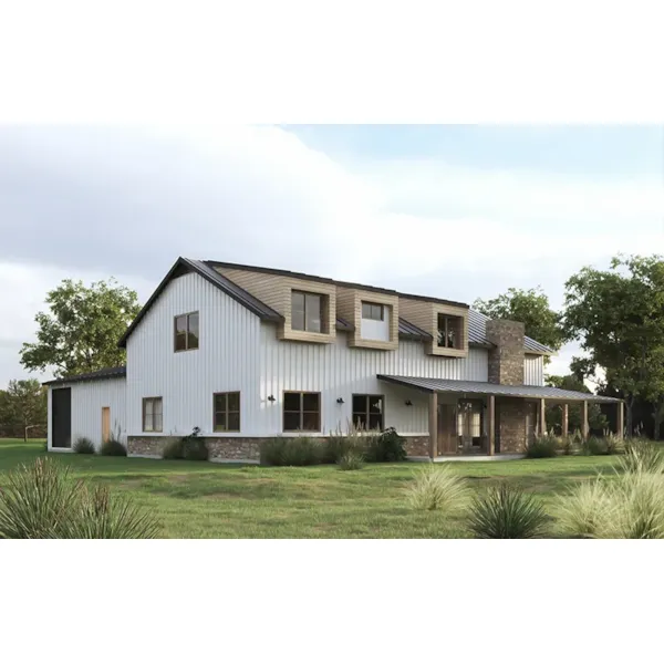 Ranch House Plan Side View Photo - Barndominium Modern Farmhouse 056D-0153 - Shop House Plans and More