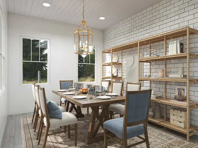 Modern Farmhouse Plan Dining Room Photo 01 - 056D-0156 | House Plans and More