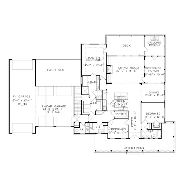 Modern Farmhouse Plan First Floor - 056D-0156 | House Plans and More