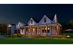 Farmhouse Plan Front Night Photo - 056D-0156 | House Plans and More