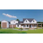 Modern Farmhouse Plan Front of Home - 056D-0156 | House Plans and More