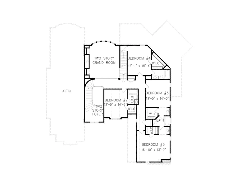 Arts & Crafts House Plan Second Floor - Bayonet Luxury Home 056S-0001 - Shop House Plans and More