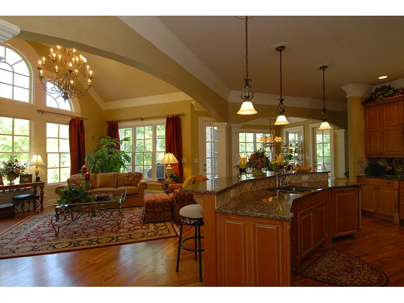 Traditional House Plan Kitchen Photo 03 - Bayonet Luxury Home 056S-0001 - Shop House Plans and More
