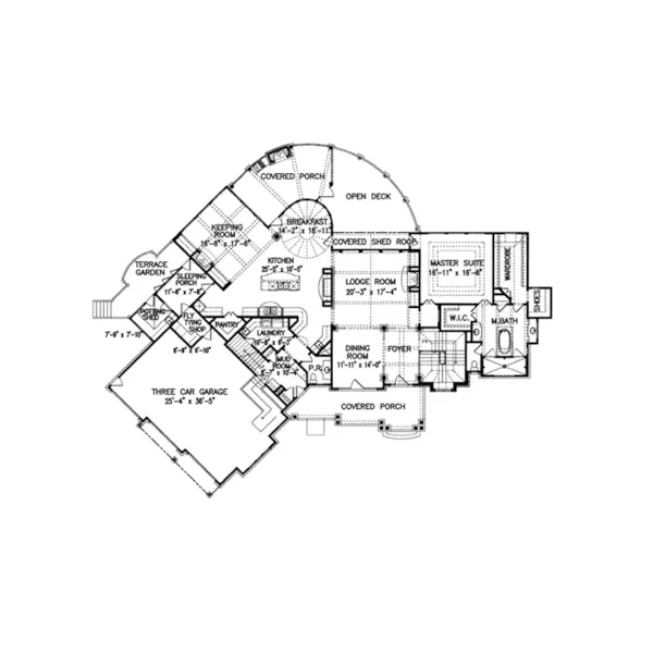 Luxury House Plan First Floor - Horizon Bay Luxury Home 056S-0002 - Search House Plans and More