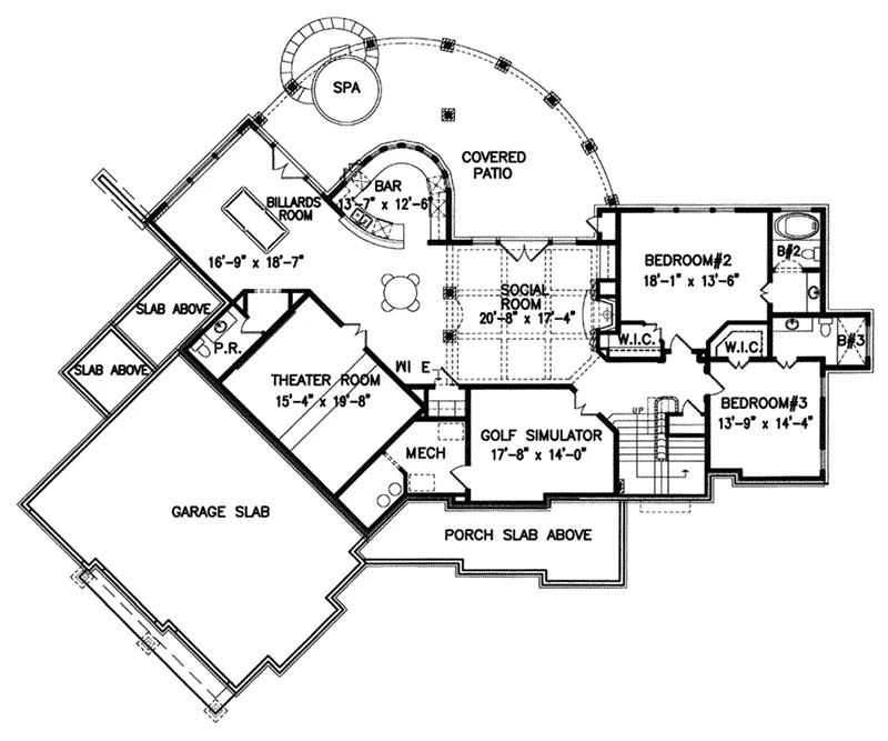 Craftsman House Plan Second Floor - Horizon Bay Luxury Home 056S-0002 - Search House Plans and More