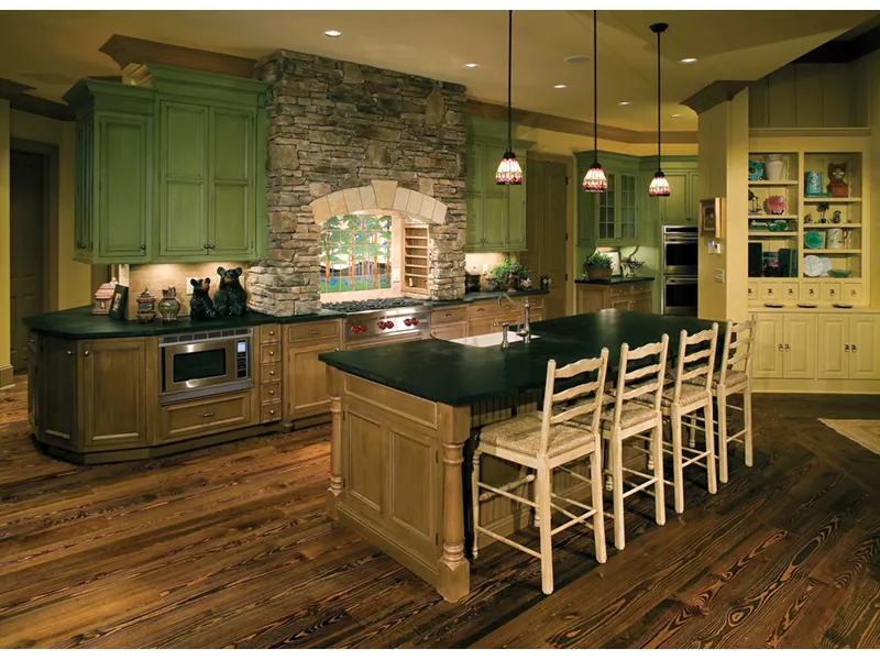 Country House Plan Kitchen Photo 03 - Horizon Bay Luxury Home 056S-0002 - Search House Plans and More