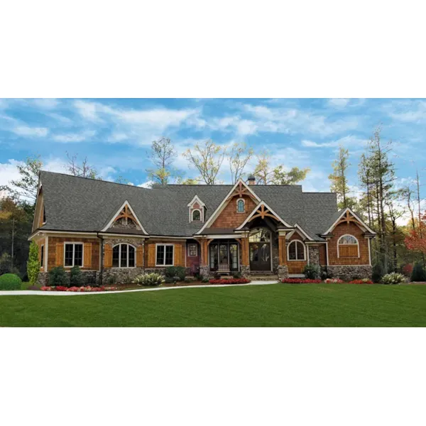 Country House Plan Front of Home - Austin Hollow Craftsman Home 056S-0004 - Shop House Plans and More