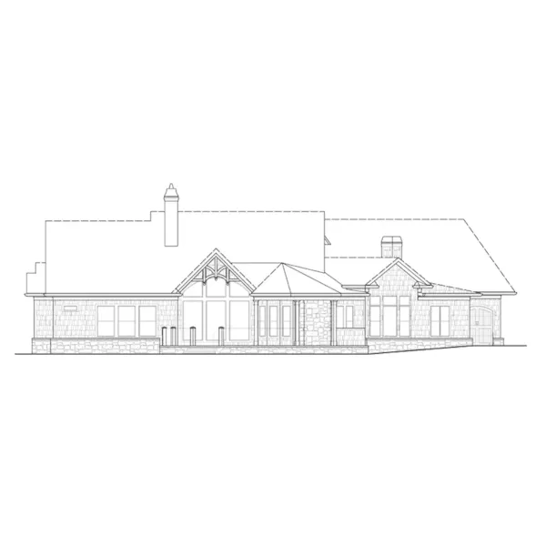 Country House Plan Rear Elevation - Austin Hollow Craftsman Home 056S-0004 - Shop House Plans and More