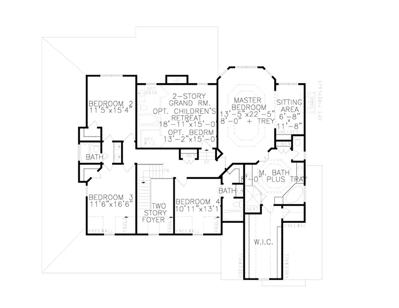 Modern Farmhouse Plan Second Floor - Ava Bay Modern Farmhouse 056S-0005 - Shop House Plans and More