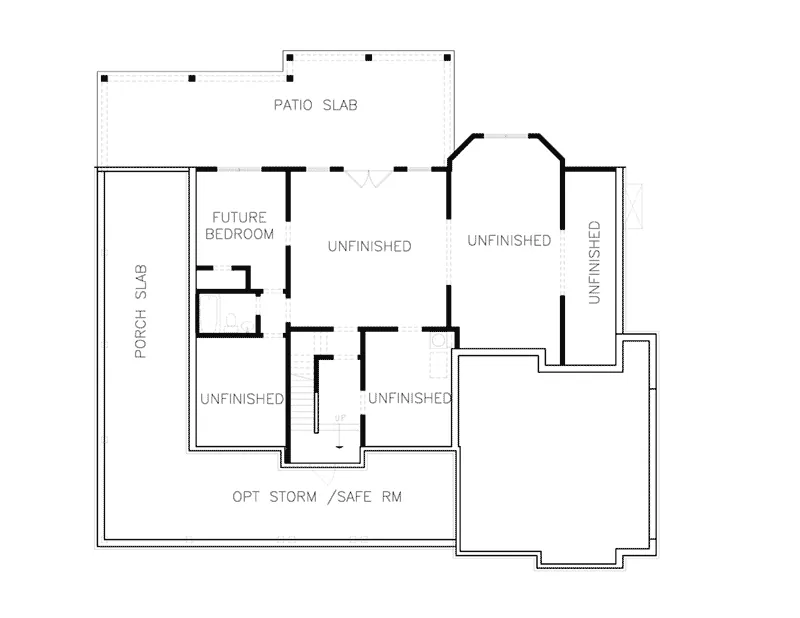 Farmhouse Plan Lower Level Floor - Ava Bay Modern Farmhouse 056S-0005 - Shop House Plans and More