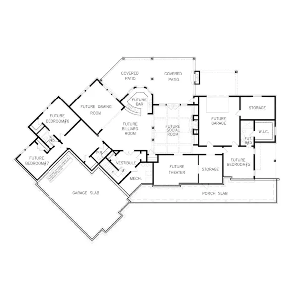 Farmhouse Plan Basement Floor - Edison Pier Modern Farmhouse 056S-0007 - Shop House Plans and More