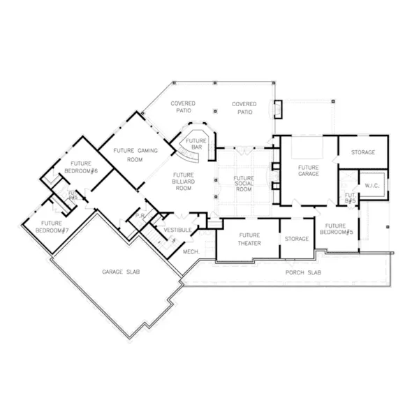 Farmhouse Plan Lower Level Floor - Edison Pier Modern Farmhouse 056S-0007 - Shop House Plans and More