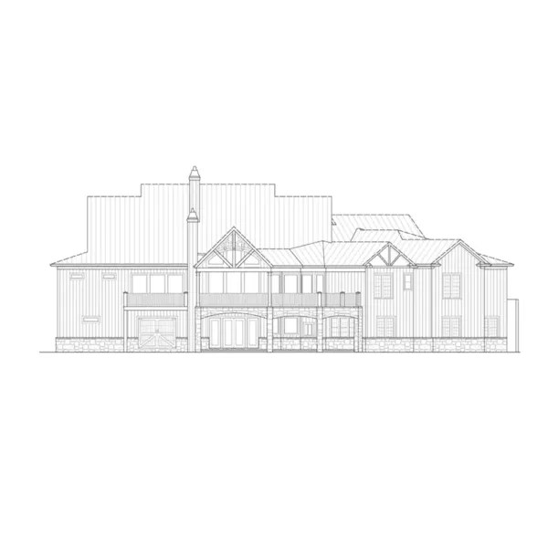 Farmhouse Plan Rear Elevation - Edison Pier Modern Farmhouse 056S-0007 - Shop House Plans and More