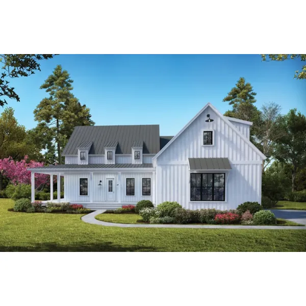 Florida House Plan Front of Home - Hartle Modern Farmhouse 056S-0008 - Shop House Plans and More