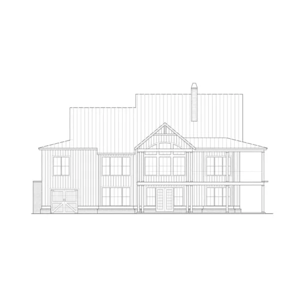 Florida House Plan Rear Elevation - Hartle Modern Farmhouse 056S-0008 - Shop House Plans and More