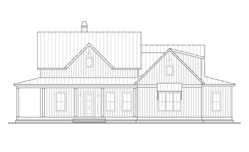 Beach & Coastal House Plan Front Elevation - Mark Harbor Modern Farmhouse 056D-0009 - Shop House Plans and More