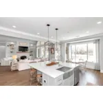 Beach & Coastal House Plan Kitchen Photo 01 - Mark Harbor Modern Farmhouse 056D-0009 - Shop House Plans and More