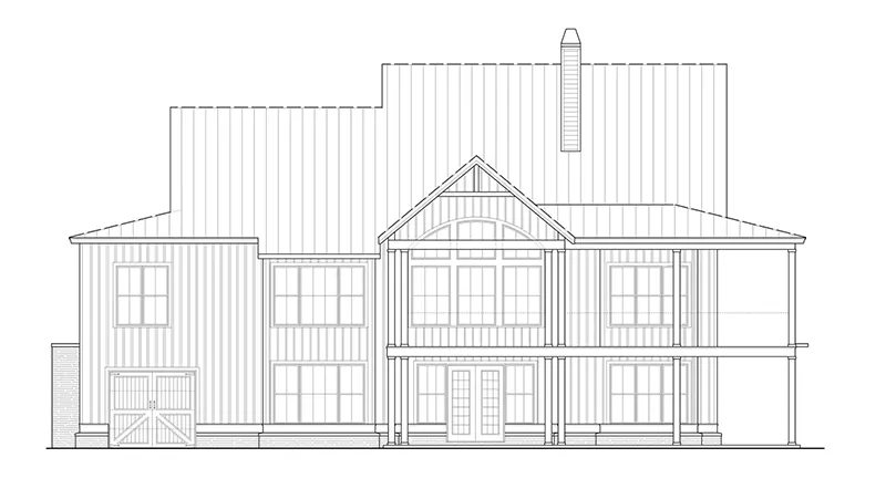 Beach & Coastal House Plan Rear Elevation - Mark Harbor Modern Farmhouse 056D-0009 - Shop House Plans and More