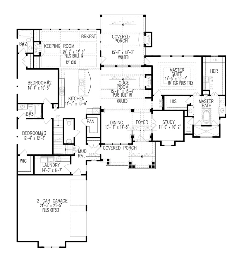 Traditional House Plan First Floor - 056S-0010 - Shop House Plans and More